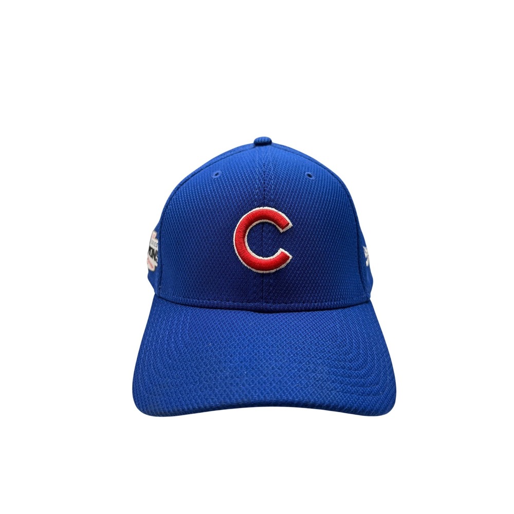 New Era Chicago Cubs Hat Mens Blue 39THIRTY World Series Patch M/L‎